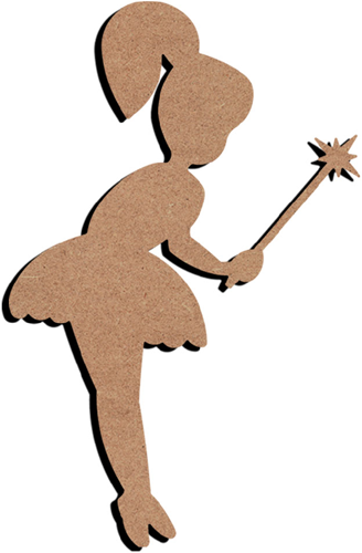 Gomille MDF Figuur Fee met Toverstaf 58 cm