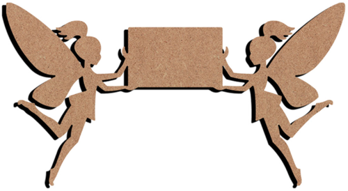 Gomille MDF Figuur Feeen Naambord 58 cm