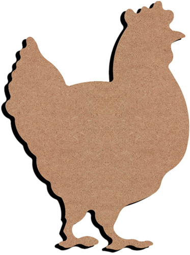 Gomille MDF Figuur Kip 26 cm