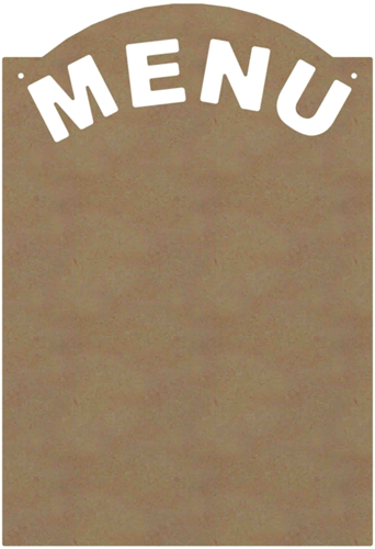 Gomille MDF Figuur Menu Plaat 58 cm
