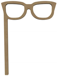 Gomille knutsel figuur MDF bril 26 cm - creatieve hobby decoratie