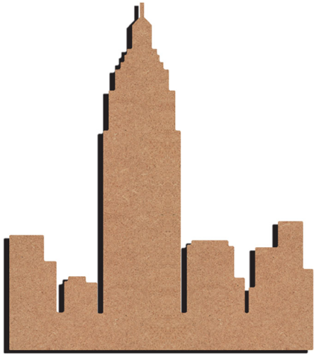 Gomille MDF Figuur Skyline Stad 26 cm