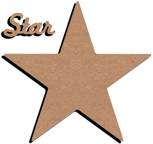 Gomille MDF Figuur Star 38 cm
