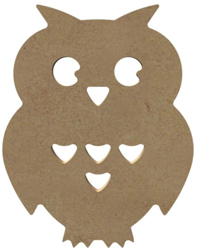 Gomille MDF Figuur Uil met Harten 38 cm