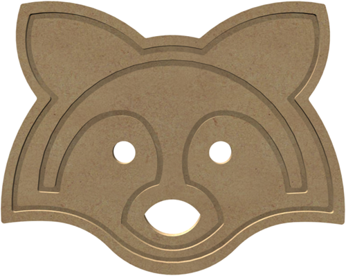 Gomille MDF Figuur Vossenkop 26 cm