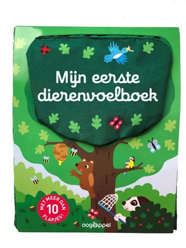 Oogappel dieren voelboek voor baby's en peuters met flapjes en geluid
