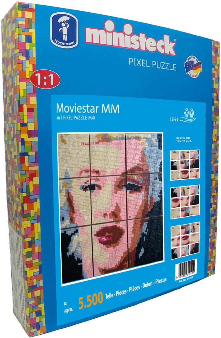 Indrukwekkend zoon Vervolgen Ministeck ART Pixel Puzzel Moviestar Marilyn Monroe XXL - 5500-delig