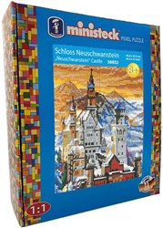 Ministeck bouwset kasteel Neuschwanstein - XXL mozaïekdoos - 9800 stukjes