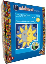 Ministeck mozaïek Glow in the Dark zon, maan en sterren XXL box 3700 stuks