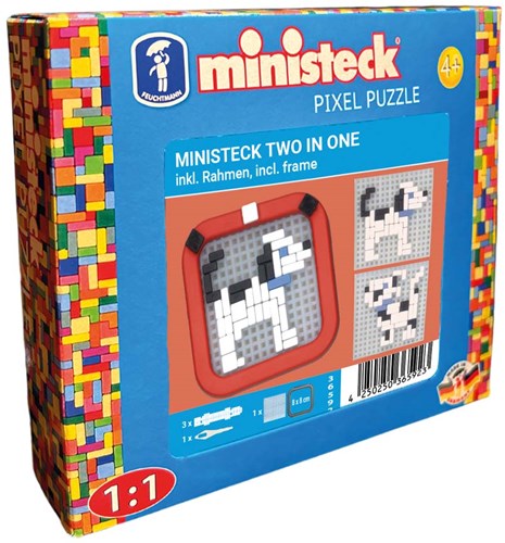 Ministeck mozaïek hond - creatieve set in kleine box