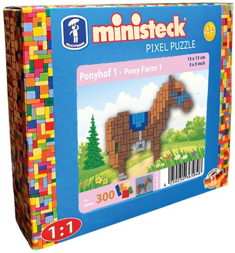 Ministeck mozaïek pony boerderij - Ponyfarm 1 - kleine doos - 300 stukjes