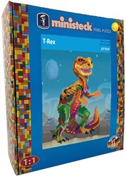 Ministeck mozaïek T-Rex XL Box - 1200 stuks - creatief speelgoed