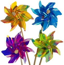 Giobas Molen met parelmoer effect (45 doorsnede/105cm) met houten stok