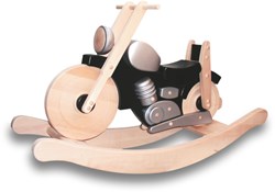 Bajo houten motorfiets speelgoed - zwart multicolor motorfiets