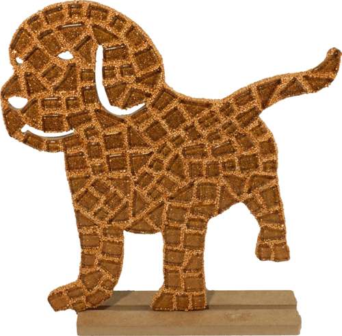 Colourful Mosaics Mozaïekpakket Hond Bruin 27 cm