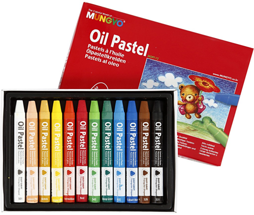 Mungyo Mungyo Oliepastels Driehoek Set 12 stuks