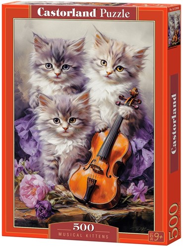 Castorland puzzel katten legpuzzel 500 stukjes kleurrijk speelgoed-2