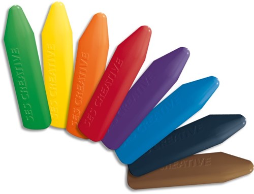 Ses waskrijtjes - creatieve krijtjes voor peuters - 8 kleuren - uitwasbaar-3
