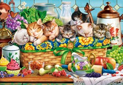 Castorland puzzel katten legpuzzel - 1000 stukjes - kleurrijk speelgoed
