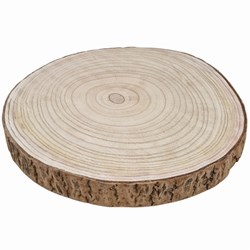 Hobbygroep houten boomschijf decoratie natuurlijk paulownia 35 cm schors