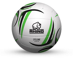Rhino netbal Cyclone wit groen grijs maat 5 sportbal duurzaam
