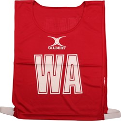 Gilbert netbal hesjes - Large - rood - ademend sportaccessoire