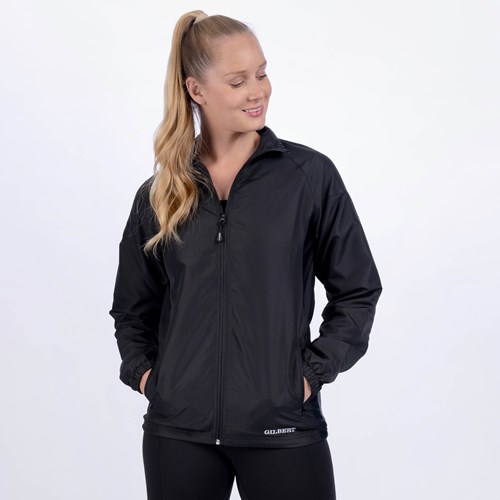 Gilbert sportjack Netball Blaze Track Top zwart dames maat 14