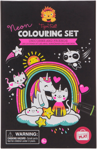 Tiger Tribe neon kleurset eenhoorns en vrienden knutseldoos kinderen