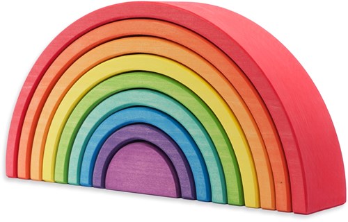 Ocamora regenboog speelgoed set 9-delig - kleurrijk educatief karton-2