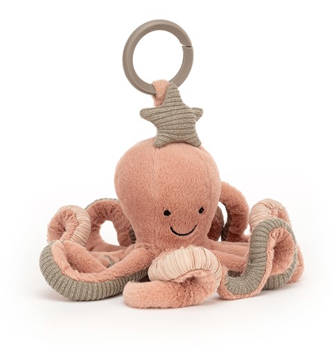 Jellycat - Odell de Octopus Activiteitenknuffel - 10x20cm