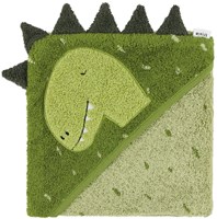 Trixie badcape biologisch katoen 75x75cm Mr. Dino babyhanddoek