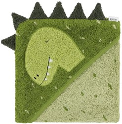 Trixie badcape biologisch katoen 75x75cm Mr. Dino babyhanddoek