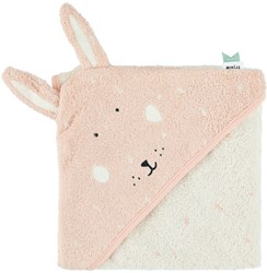 Trixie badcape biologisch katoen 75x75cm Mrs. Rabbit babyhanddoek