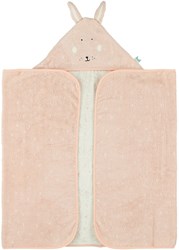 Trixie badcape biologisch katoen 70x130cm Mrs. Rabbit roze