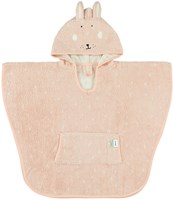 Trixie poncho badcape kind biologisch katoen Mrs. Rabbit roze