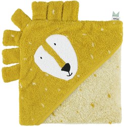 Trixie badcape biologisch katoen 75x75cm Mr. Lion babyhanddoek