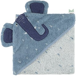 Trixie badcape biologisch katoen 75x75cm Mrs. Elephant babyhanddoek