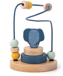 Trixie houten kralenframe - educatief speelgoed Mrs. Elephant blauw FSC