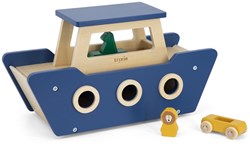 Trixie houten veerboot - FSC speelgoed boot met dieren en auto's