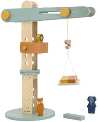 Trixie houten hijskraan - bouwspeelgoed met dieren en accessoires