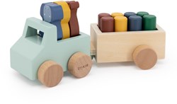 Trixie houten speelgoedauto met dieren en aanhangwagen FSC