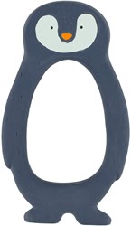 Trixie grijpspeeltje natuurlijk rubber baby bijtring Mr. Penguin blauw