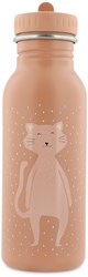 Trixie drinkfles 500ml - RVS waterfles voor kinderen - Mrs. Cat - lekvrij - roze