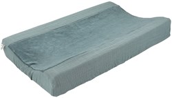 Trixie aankleedkussenhoes babytextiel 70x45cm Bliss Petrol biologisch katoen