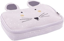 Trixie pennenzak schoolspullen rechthoekig Mrs. Mouse paars katoen