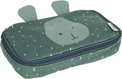 Trixie rechthoekige pennenzak - Mr. Hippo - groene etui voor kinderen