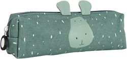 Trixie lange pennenzak - Mr. Hippo - groene etui voor kinderen