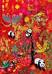 Magnolia legpuzzel Pandas - 1000 stukjes kleurrijk speelgoed