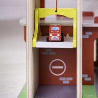 BigJigs houten parkeergarage speelgoed met lift en accessoires-3