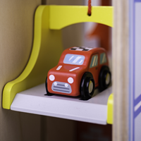 BigJigs houten parkeergarage speelgoed met lift en accessoires-2